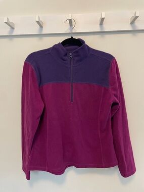 Old Navy Purple Two-Tone Quarter-Zip Fleece